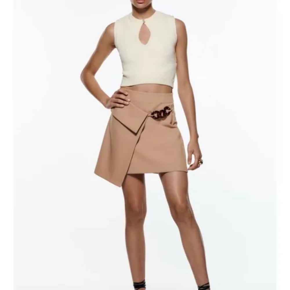 Zara Crossed Mini Skirt
